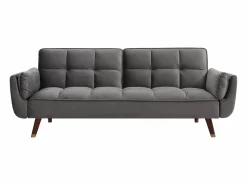 Vente-unique Sofá cama de 3 plazas de terciopelo GULCAN