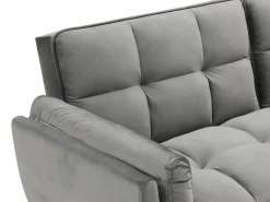 Vente-unique Sofá cama de 3 plazas de terciopelo GULCAN