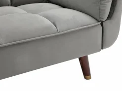 Vente-unique Sofá cama de 3 plazas de terciopelo GULCAN