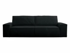 Discount Vente-unique Sofá cama de 4 plazas de terciopelo AMELIA Negro