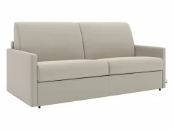 Sale Sofá cama de 3 plazas de tela tipo italiano gris - Colchón de espuma 18 cm - CALIFE Sofá - 3 Plazas