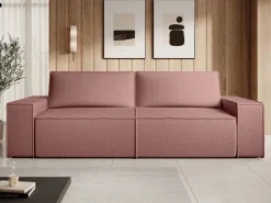 Sale Vente-unique Sofá cama de 4 plazas de terciopelo AMELIA Terracota