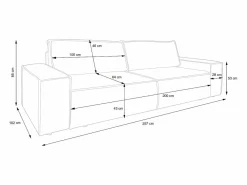 Sale Vente-unique Sofá cama de 4 plazas de terciopelo AMELIA Terracota