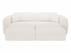 Maison Céphy Sofá cama de 4 plazas en tela bouclé POGNI de