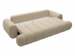 Vente-unique Sofá cama de 4 plazas en tejido FRIDORA