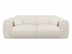 Clearance Vente-unique Sofá cama de 3 plazas en tela texturizada POGNIA Beige