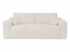 Vente-unique Sofá cama de 4 plazas en tela bouclé colchón de 16 cm ISSORO