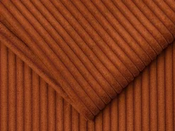Hot Vente-unique Sofá cama de 4 plazas exprés de pana - 160 cm - 22 cm LORETO Terracota