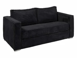 Vente-unique Sofá cama de 4 plazas exprés de pana lamas anchas - 18 cm - LORETO