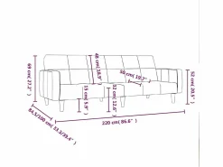 Hot vidaxl Sofá cama de 2 plazas tela Multicolor