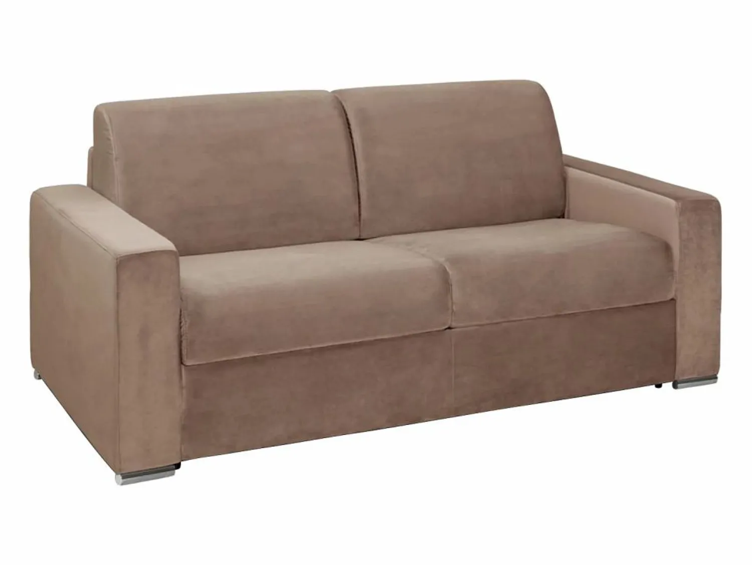 Sofá cama de 3 plazas tipo italiano de terciopelo - colchón 18 cm - CALITO Sofás Y Sillones