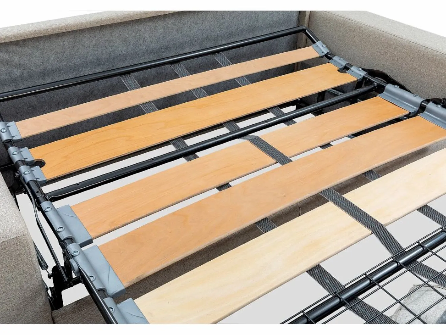 Outlet Vente-unique Sofá cama de 3 plazas tipo italiano de piel sintética negra - Colchón de espuma 18 cm - CALIFE Negro
