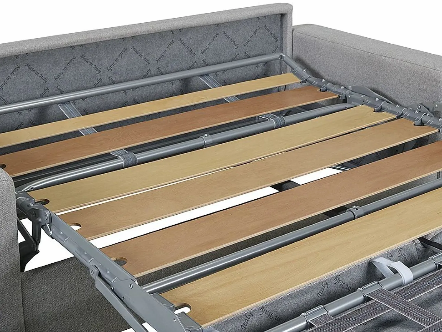 Best Vente-unique Sofá cama de apertura rápida 3p 14 cm tela - Color CALITO Azul