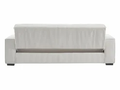 New Sweeek Sofá cama de pana de 3 plazas Crema
