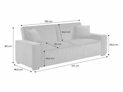 Online Sofá cama de pana de 3 plazas Sofá Escandinavo
