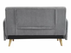 Sweeek Sofá cama de pana de 2 plazas con patas de madera