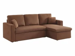 Sweeek Sofá cama de pana de 3 plazas óxido