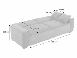 Hot Sofá cama de pana de 3 plazas oscuro Todos Los Sofás|Sofá Escandinavo