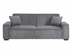 New Sweeek Sofá cama de pana de 3 plazas Gris claro