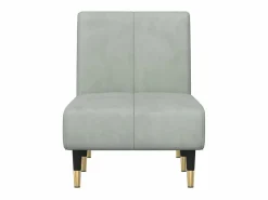 Sofá cama de terciopelo claro PWFG37275