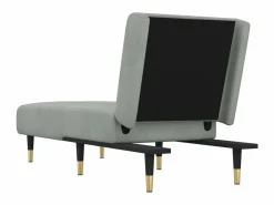 Sofá cama de terciopelo claro PWFG37275