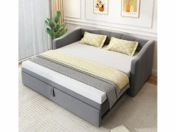 Best Sofá cama de terciopelo 180x200 cm - con cama nido - somier de láminas - ​​​ Cama Nido