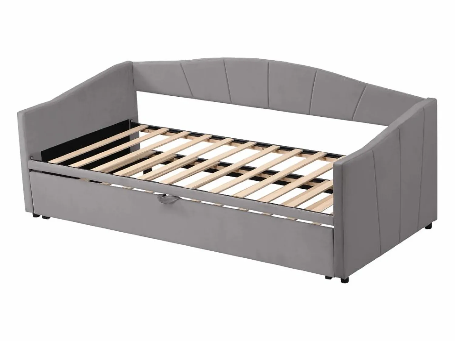 Best Sofá cama de terciopelo 180x200 cm - con cama nido - somier de láminas - Cama Nido