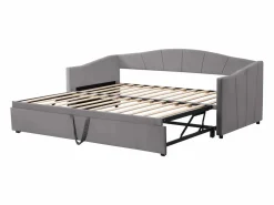 Best Sofá cama de terciopelo 180x200 cm - con cama nido - somier de láminas - Cama Nido