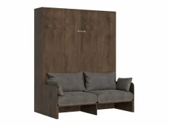ITAMOBY Sofá cama doble Kentaro vertical abatible Nogal Marru00f3n
