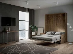 ITAMOBY Sofá cama doble Kentaro vertical abatible Nogal Marru00f3n