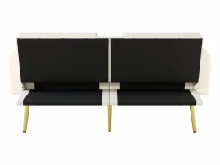 Sofá cama Espuma alta densidad Cojines lumbares Diseño elegante Terciopelo (Sin colchón)