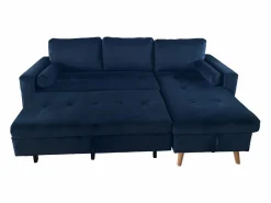 New Sofá cama esquinero de 3 plazas JAMES en terciopelo Sofá Vintage