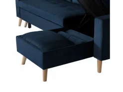 New Sofá cama esquinero de 3 plazas JAMES en terciopelo Sofá Vintage