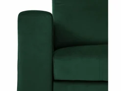 Happy Garden Sofá cama esquinero de 3 plazas JAMES de terciopelo Verde