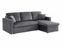 Clearance Sweeek Sofá cama esquinero reversible de 3 plazas oscuro Gris