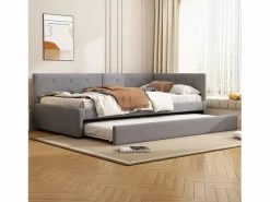 Merax Sofá cama extraíble - 90 x 200 cm + 90 x 190 cm - con cabecero - terciopelo -