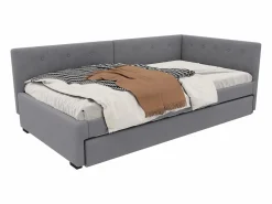Merax Sofá cama extraíble - 90 x 200 cm + 90 x 190 cm - con cabecero - terciopelo -