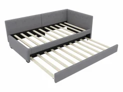 Merax Sofá cama extraíble - 90 x 200 cm + 90 x 190 cm - con cabecero - terciopelo -