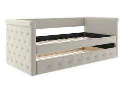 Vente-unique Sofá cama extraíble de 2 x 90 x 190 cm en tejido con colchón - LOUISE