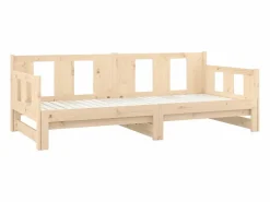 Discount Clicnbuy Sofá cama extraíble madera maciza de pino 2x(80x200) cm Marru00f3n