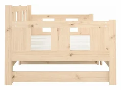 Discount Clicnbuy Sofá cama extraíble madera maciza de pino 2x(80x200) cm Marru00f3n