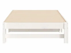 Clearance Clicnbuy Sofá cama extraíble madera maciza de pino 2x(75x190) cm Blanco