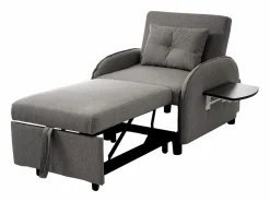 Best Sofá cama individual extraíble multifuncional: con función de cama, sillón y sillón, sofá cama ajustable en tres posiciones, mesas de té plegables Sillón Cama