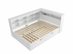 Best Sofá cama infantil de 140 x 200 cm con cama nido de 90 x 190 cm - con puerto USB y amplio espacio de almacenamiento - madera - Cama Diván