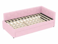 Hauss Spole Sofá cama infantil 90x200 cm con cama nido 80x180 cm, terciopelo , sin colchón