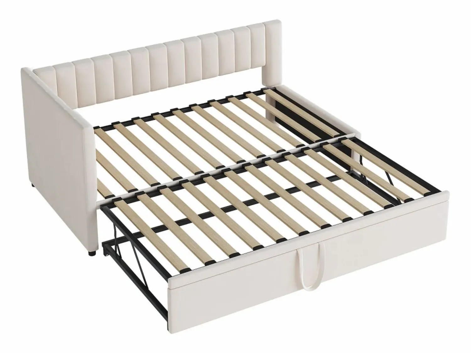Online Sofá cama infantil 90/180x200cm en terciopelo convertible, con respaldo y cabecero acolchados, sin colchón Cama Nido