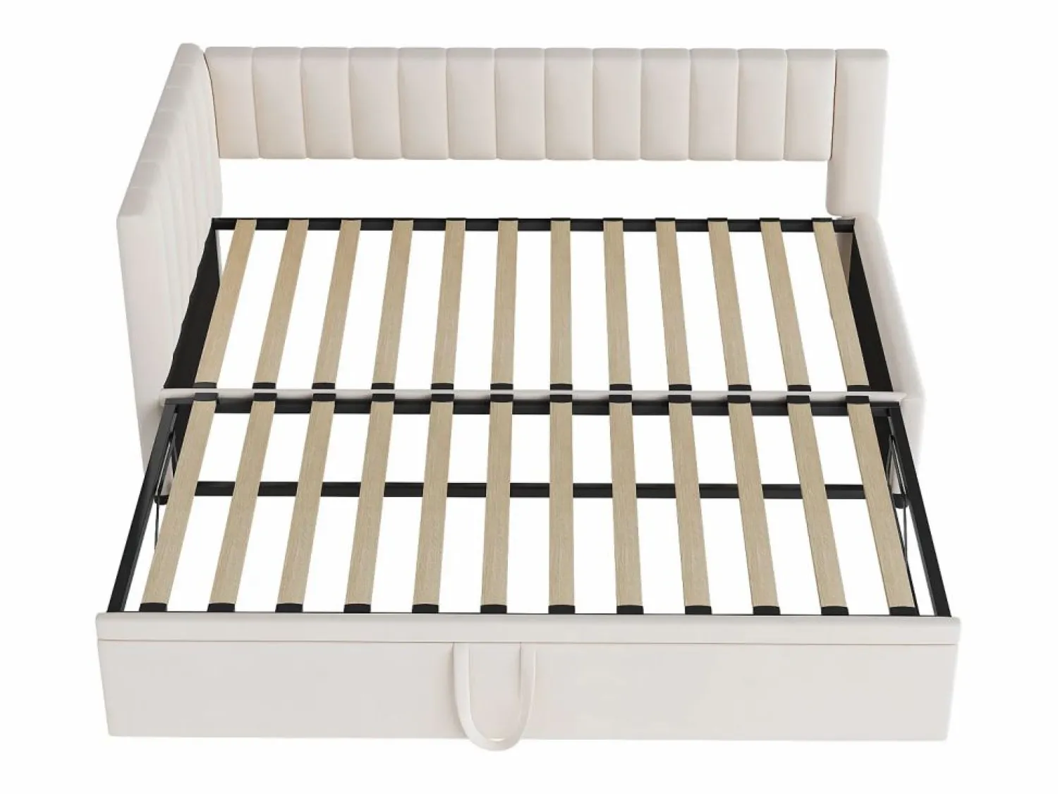 Online Sofá cama infantil 90/180x200cm en terciopelo convertible, con respaldo y cabecero acolchados, sin colchón Cama Nido