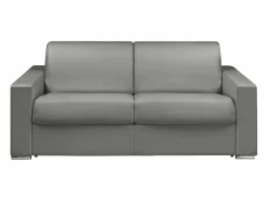 Vente-unique Sofá cama italiano 3p 14 cm piel sintética CALITO