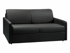 Vente-unique Sofá cama italiano 3p 18 cm piel sintética CALIFE