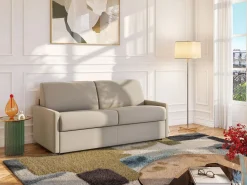 Vente-unique Sofá cama italiano 2p 22 cm tela - Color Gris CALIFE